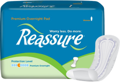 reassure pads and liners